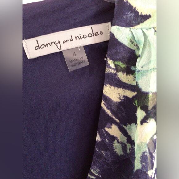 Danny and Nicole navy mint dress size 4 - Picture 4 of 5